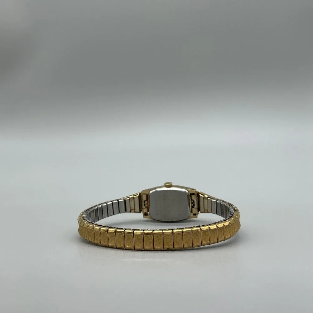Pulsar V401-5000 Womens Watch 16mm Gold Tone Stretch Band New Battery